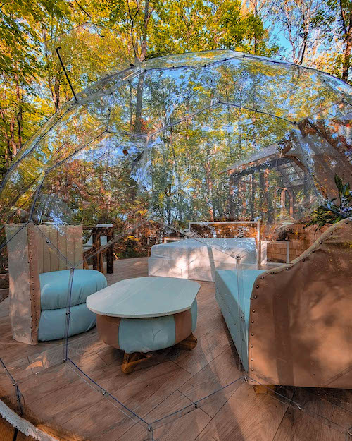 Disposition des cabines de glamping