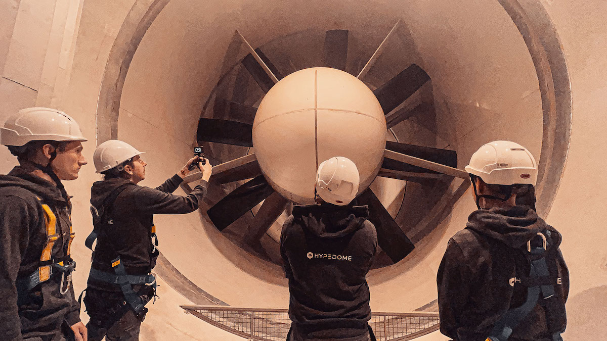 Une turbine de soufflerie