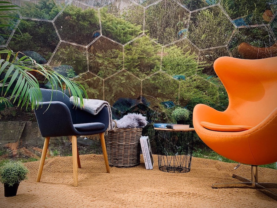 Intérieur du solarium d'hiver Hypedome