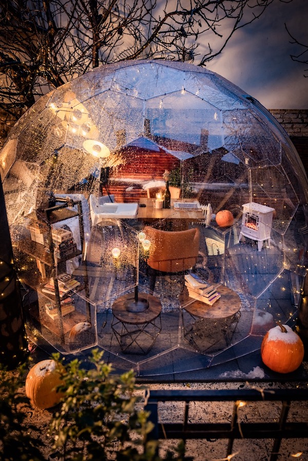 Magisches Outdoor-Dinner-Erlebnis in einem Speise-Iglu im Teyfol in Budapest