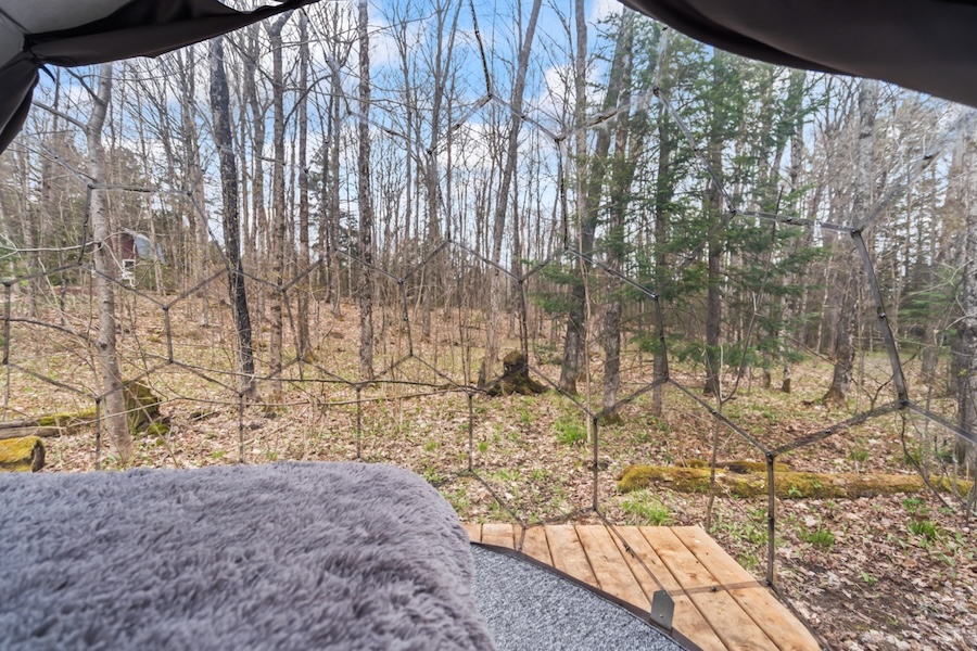 La vue depuis le dôme miroir de l'Hypedome