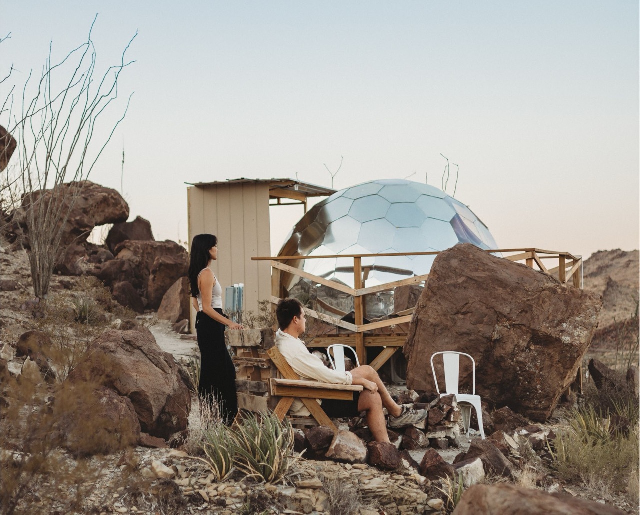 Slava Chupryna auf seinem Space Cowboys-Gampingplatz in Terlingua, Texas