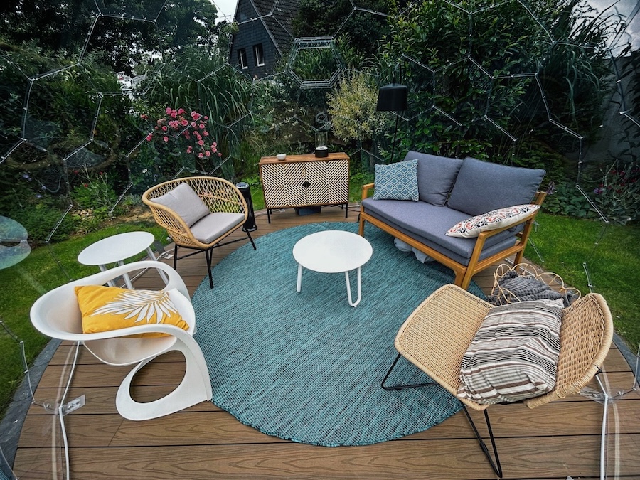 A l'intérieur du dôme hexagonal