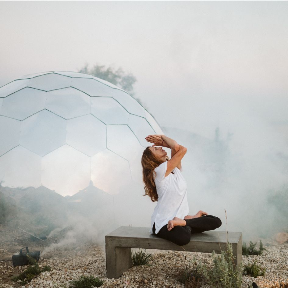 espace de yoga en plein air