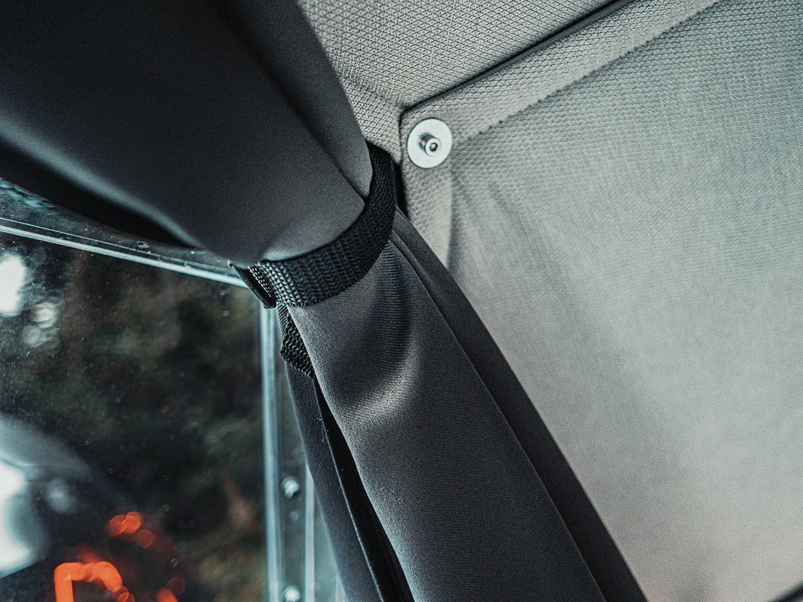 Curtain for privacy in a dome