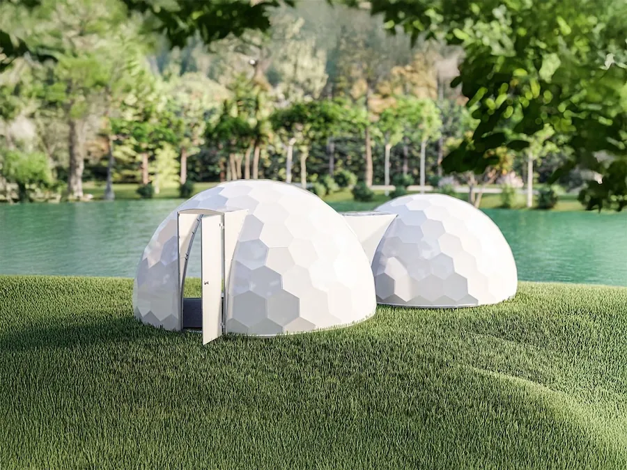 two domest connected into a multi-dome setup