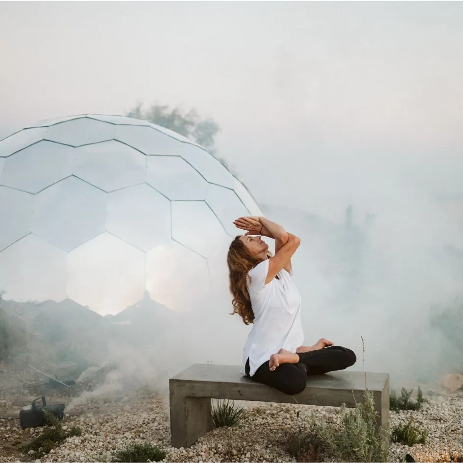 outdoor yoga space