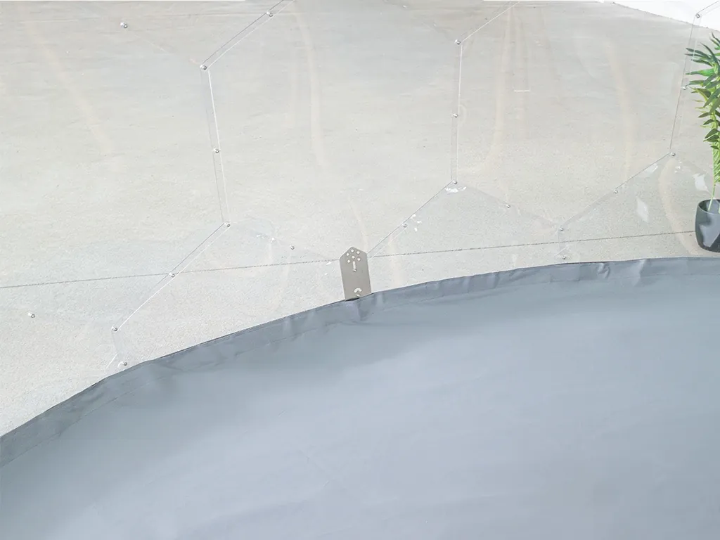 A Soft Floor blocks bugs from entering the dome from below.