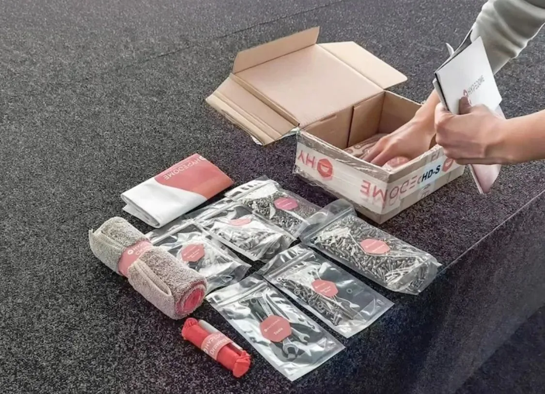 The contents of the Hypedome box