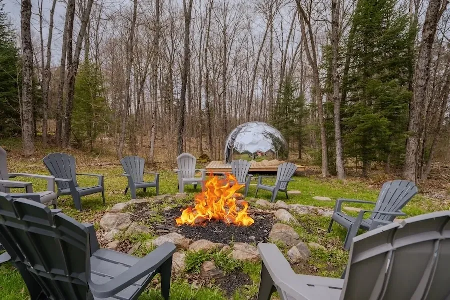 James Svetec's Hypedome at his Ontario cottage Airbnb property