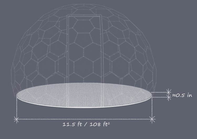 Hypedome S - Kokosfasermatte - Imperial_S