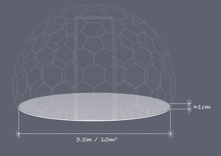 Hypedome S - Kokosfasermatte - Metrisch