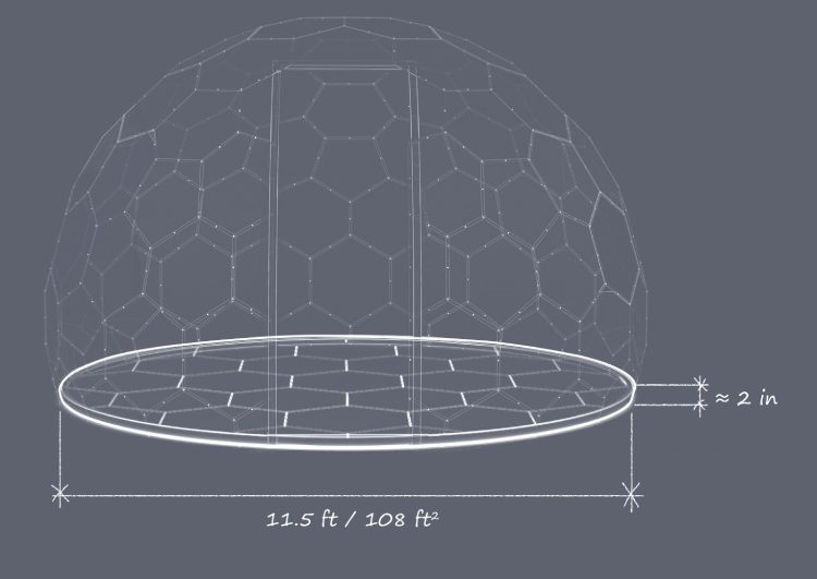 Hypedome S - Socle modulaire isolé - Impérial