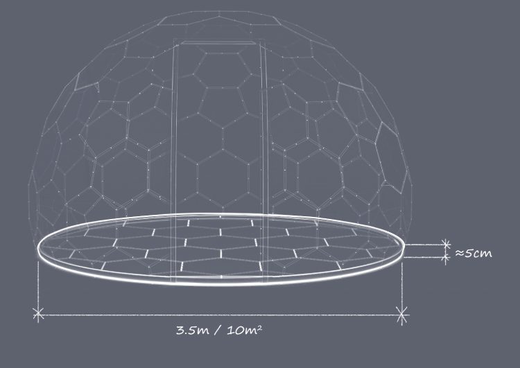 Hypedome S - Socle modulaire isolé - Métrique