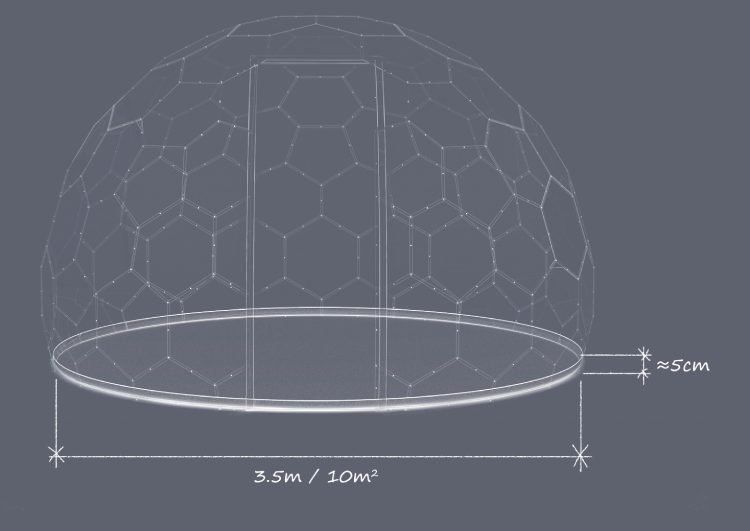 Hypedome S - Weichboden - Abmessungen - Metrisch