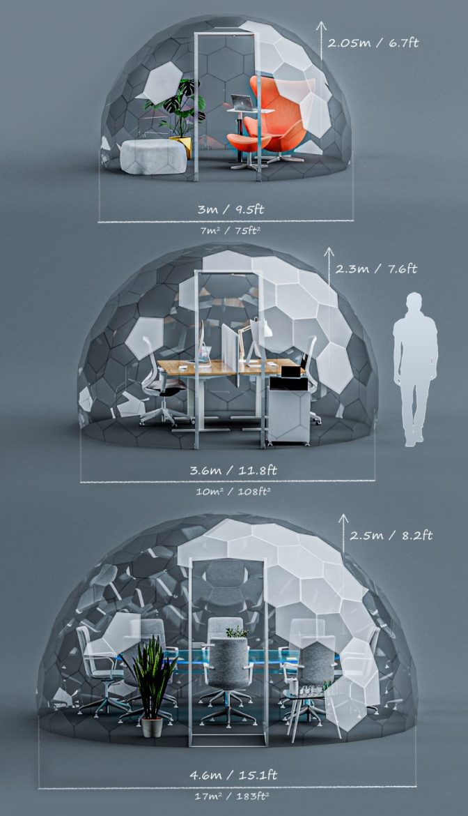 Hypedome - Garden Office - Sizes