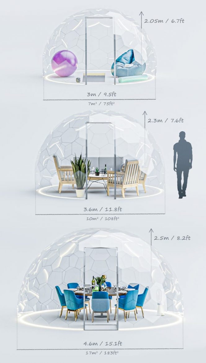 Hypedome - Garden Room  - Sizes