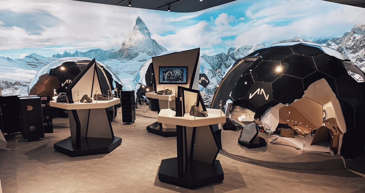 Visually striking trade show domes
