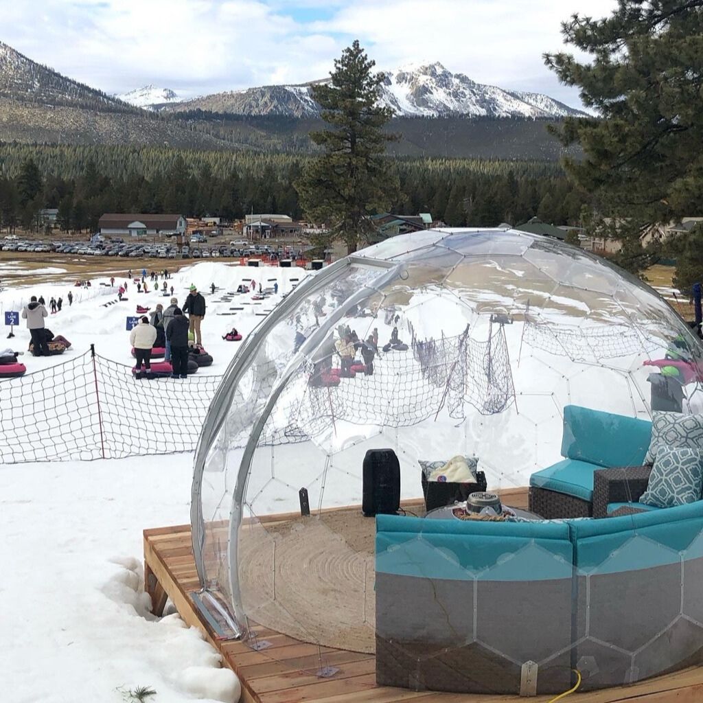 Winterkuppel für ein Snowtubing-Unternehmen