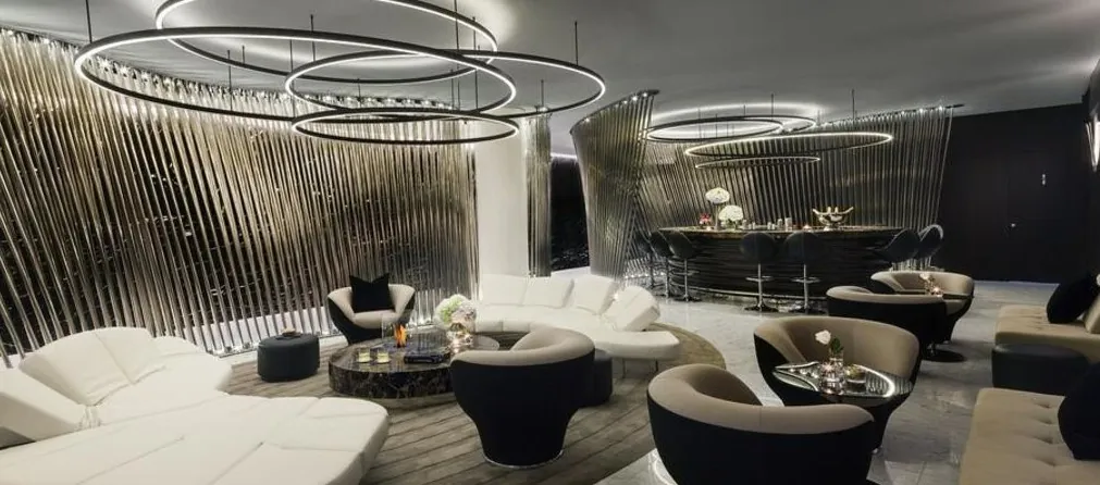 Luxurious hotel lobby