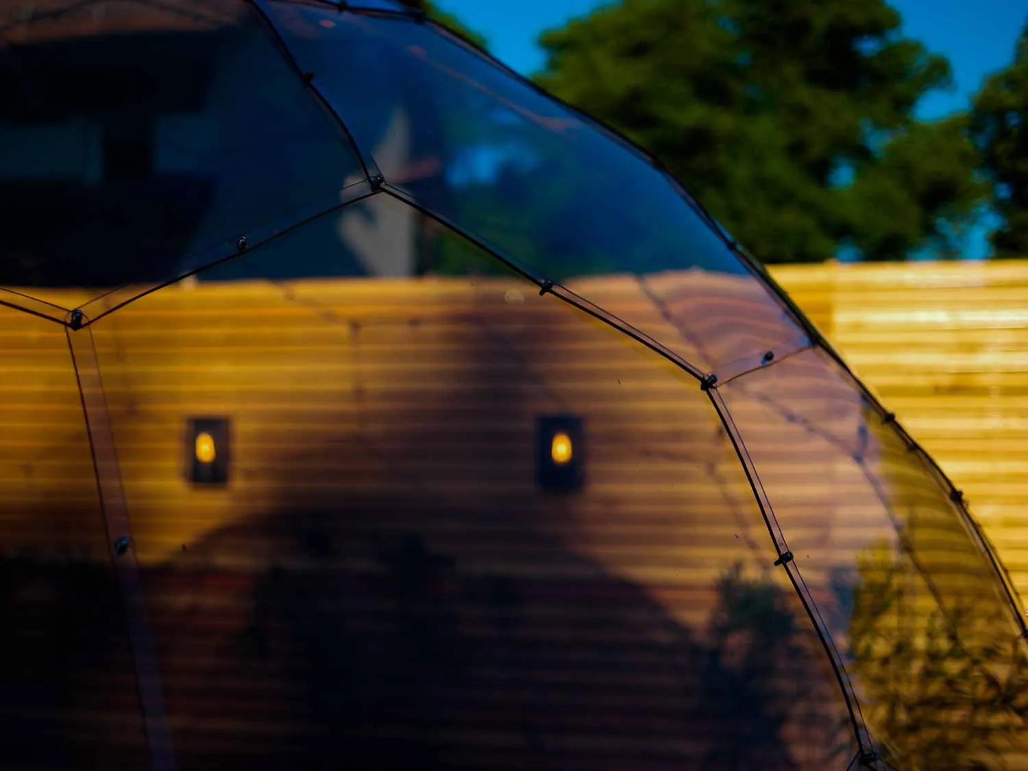Dimmed grey garden dome