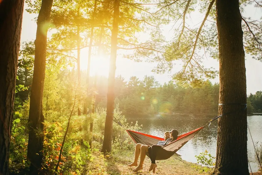 Glamping staycation relax in nature