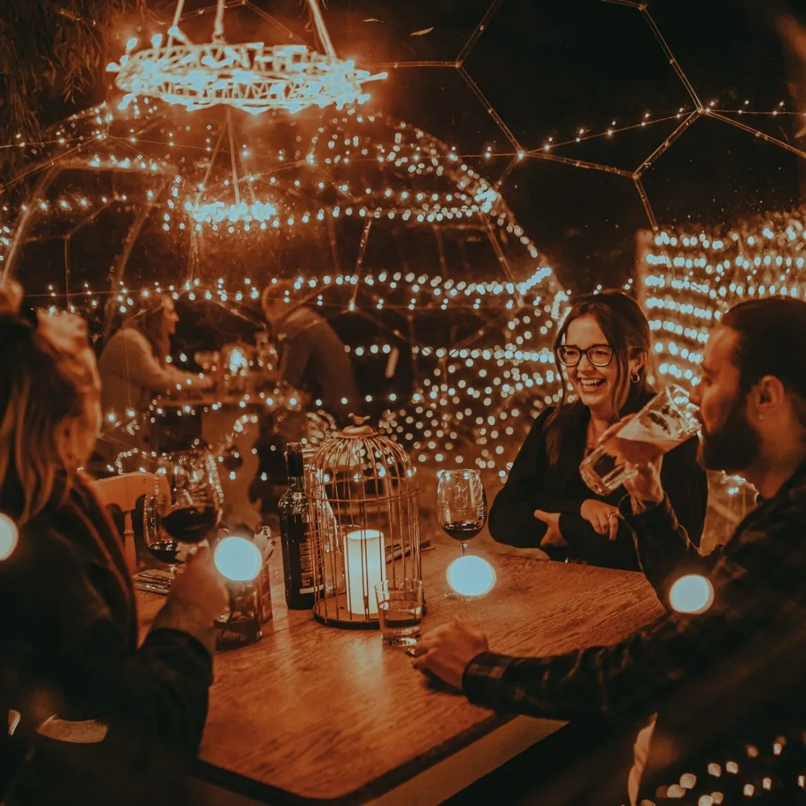 Dome dining experience with friends