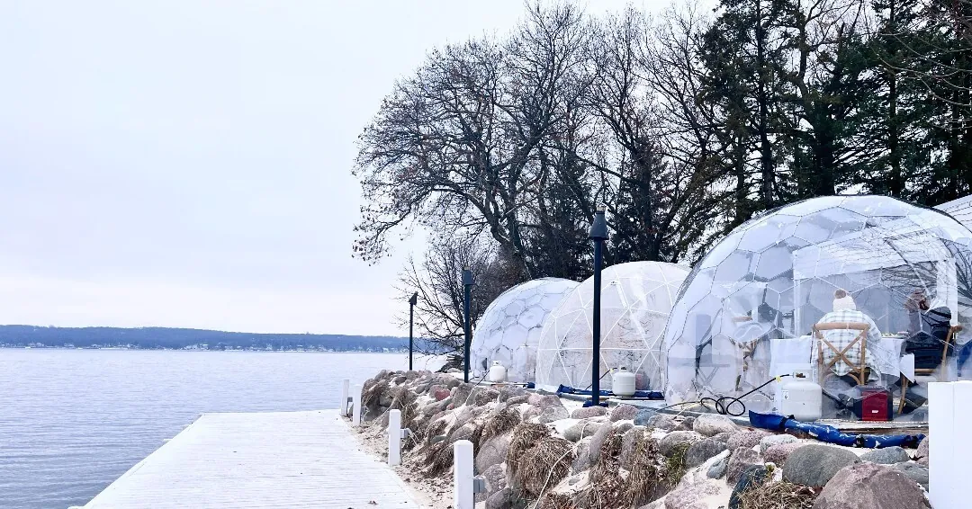 Polycarbonate Hypedomes (on the sides) and a PVC dome (in the middle)