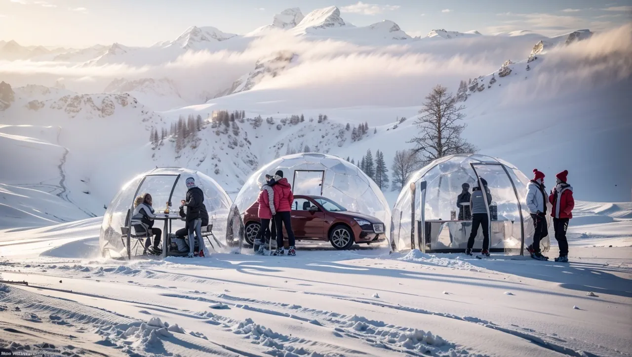 Promoting winter business inside a Hypedome
