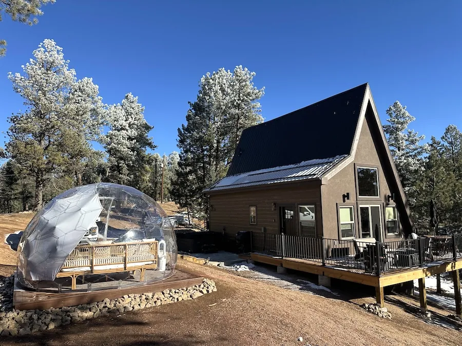 A stargazing dome as one of the Airbnb outdoor essentials