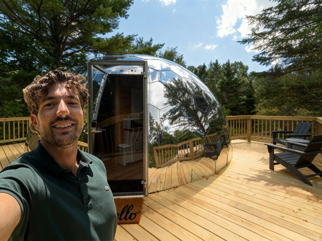 Edoardo Centioni and Nova Nook glamping dome suite